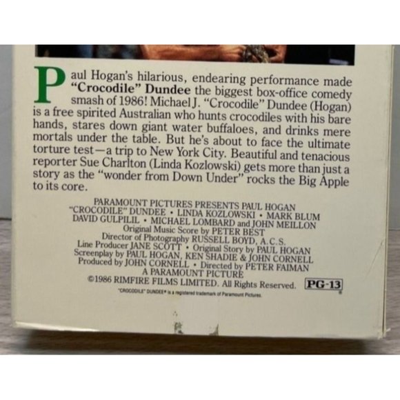 Crocodile Dundee VHS Tape 1991 Paul Hogan Linda Kozlowski Comedy Action Movie - Picture 6 of 6